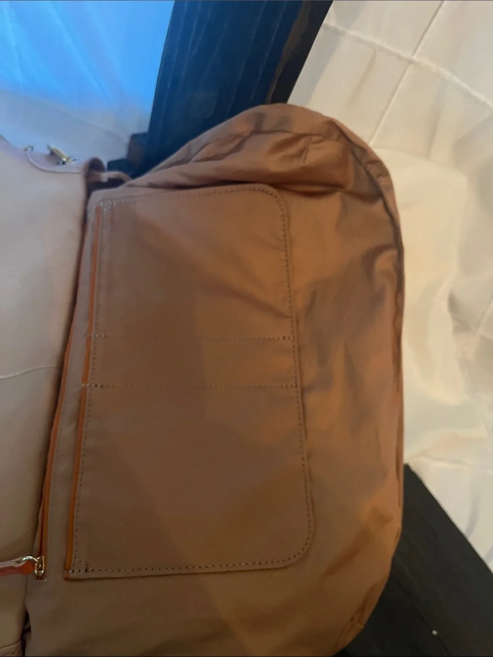 HOBO Cognac Pebbled Leather Hobo Shoulder Bag